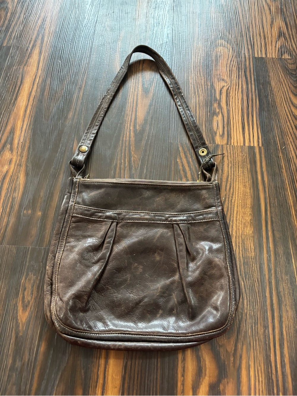 Everyday Dark Brown Leather Shoulder Bag